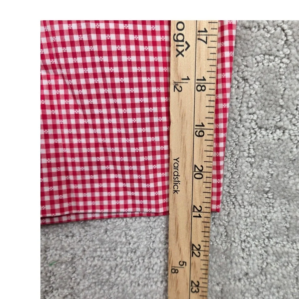 Uniqlo Mens Red White Gingham Shorts XL Waist 38 Stretch Flat Front Preppy NWOT
